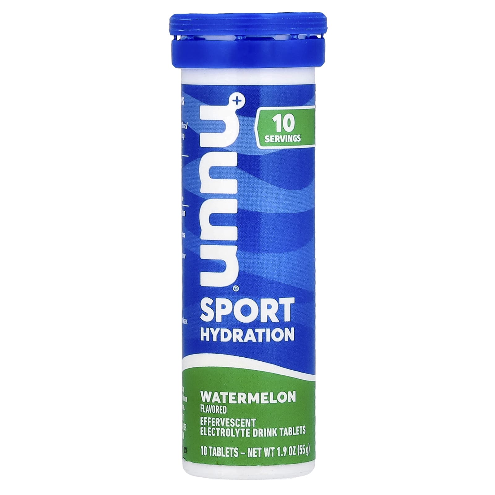 Nuun, 運動補水，泡騰電解質飲品，西瓜味，10 片