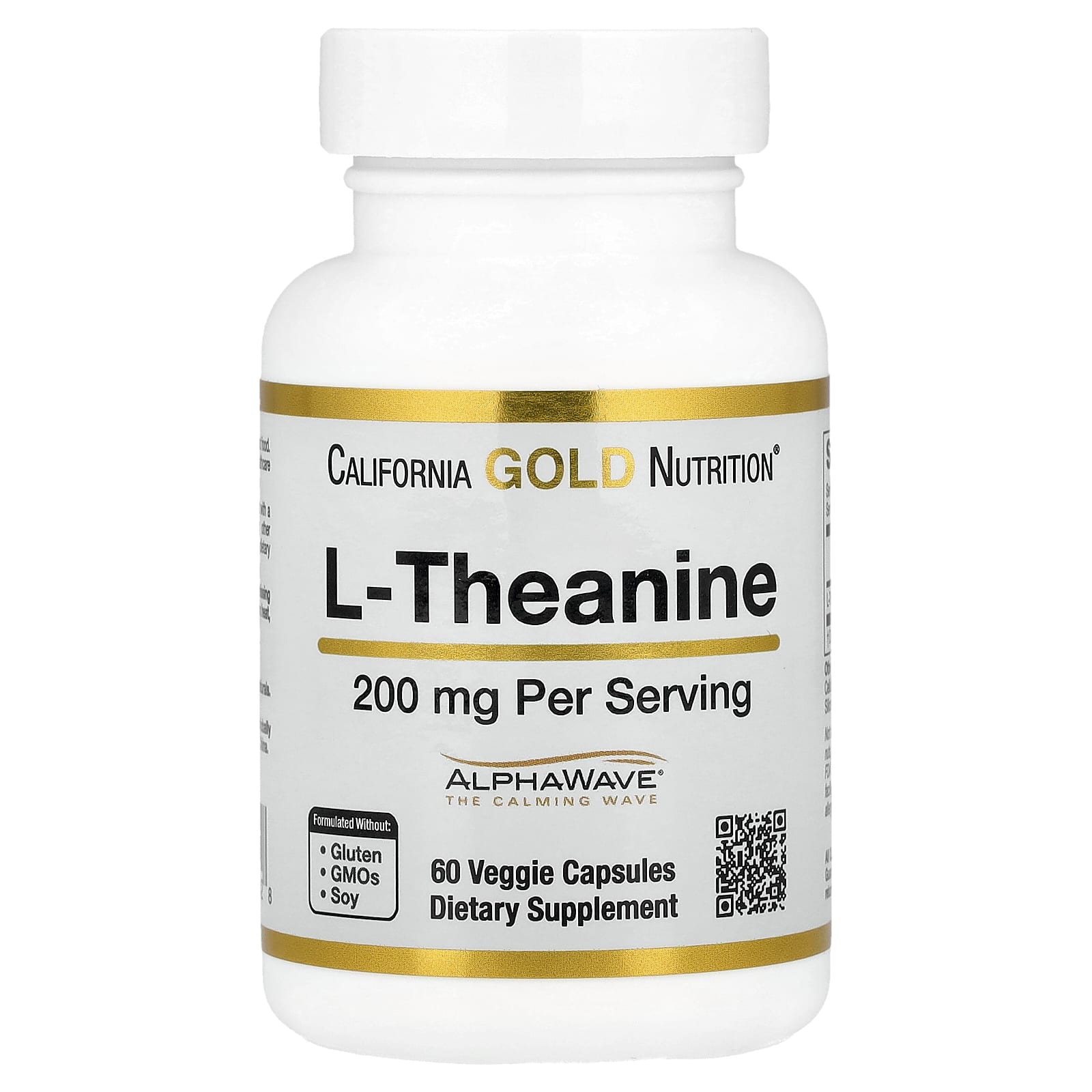California Gold Nutrition, L-茶氨酸，含 AlphaWave®，200 毫克，60 粒素食膠囊