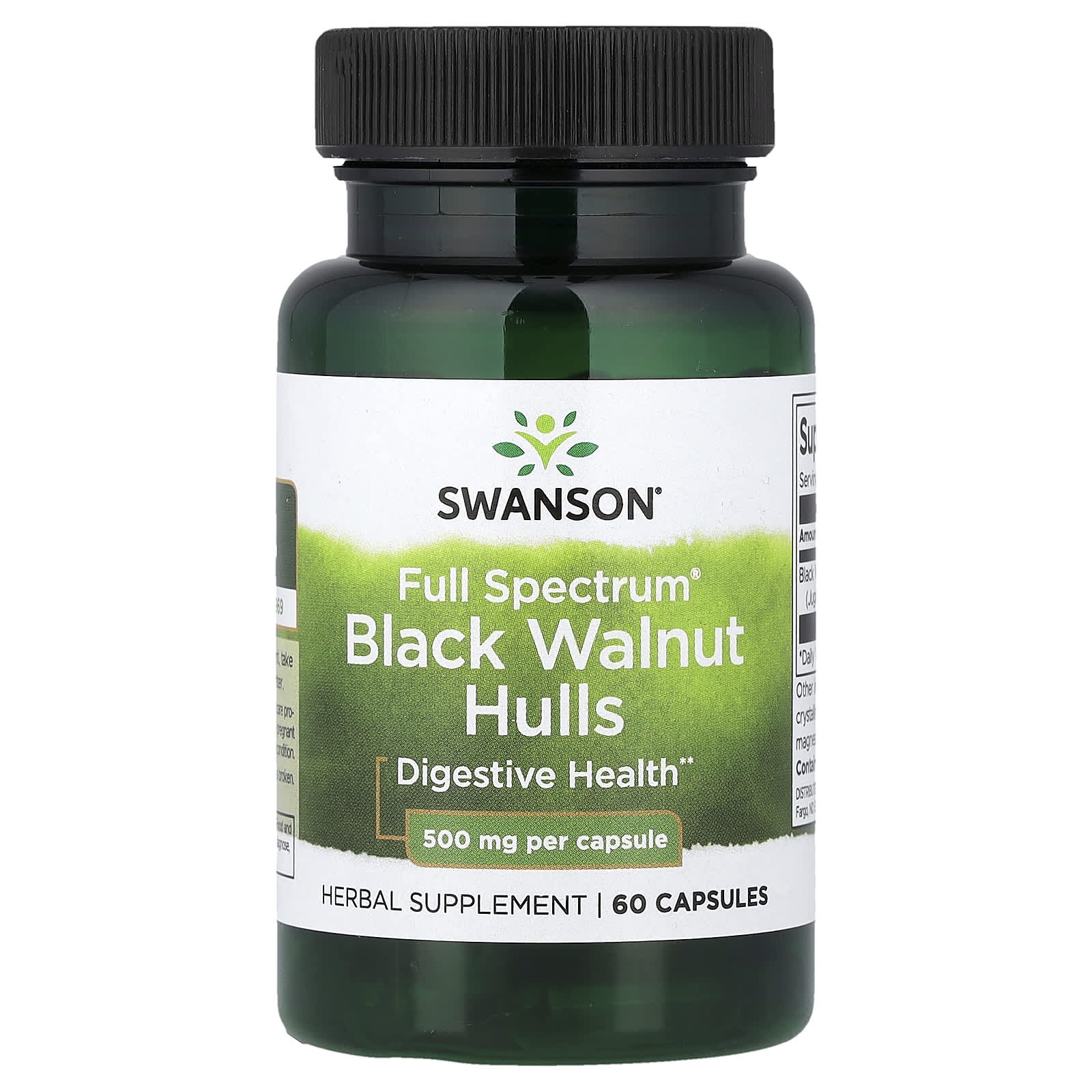 Swanson Vitamins, 多面® 黑胡桃殼，500 毫克，60 粒膠囊