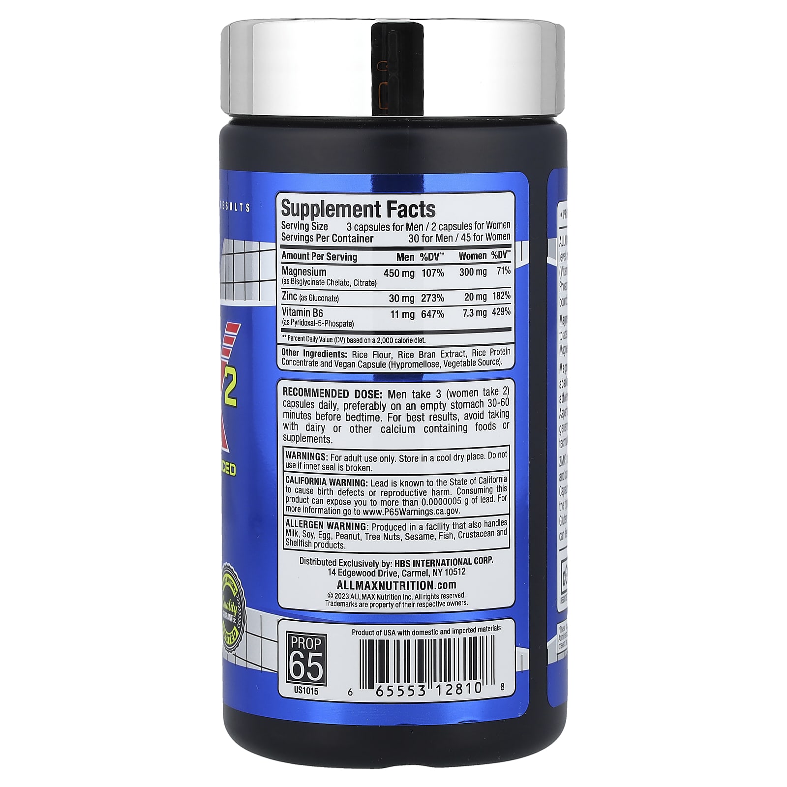 ALLMAX, ZMX2 高級，90 粒膠囊