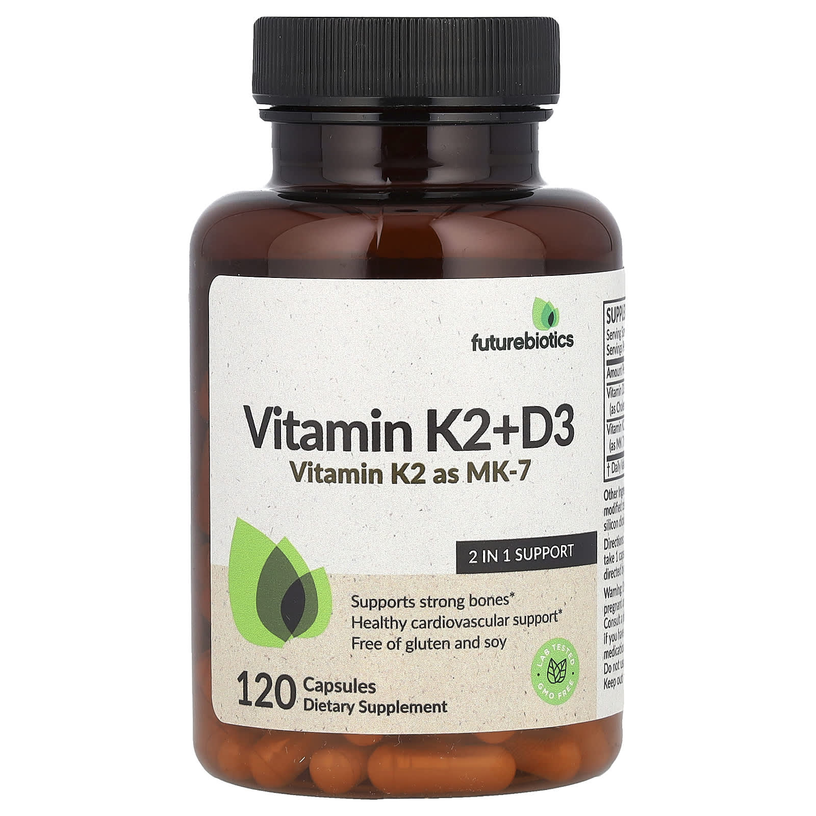 Futurebiotics, 維他命 K2 + D3，120 粒膠囊