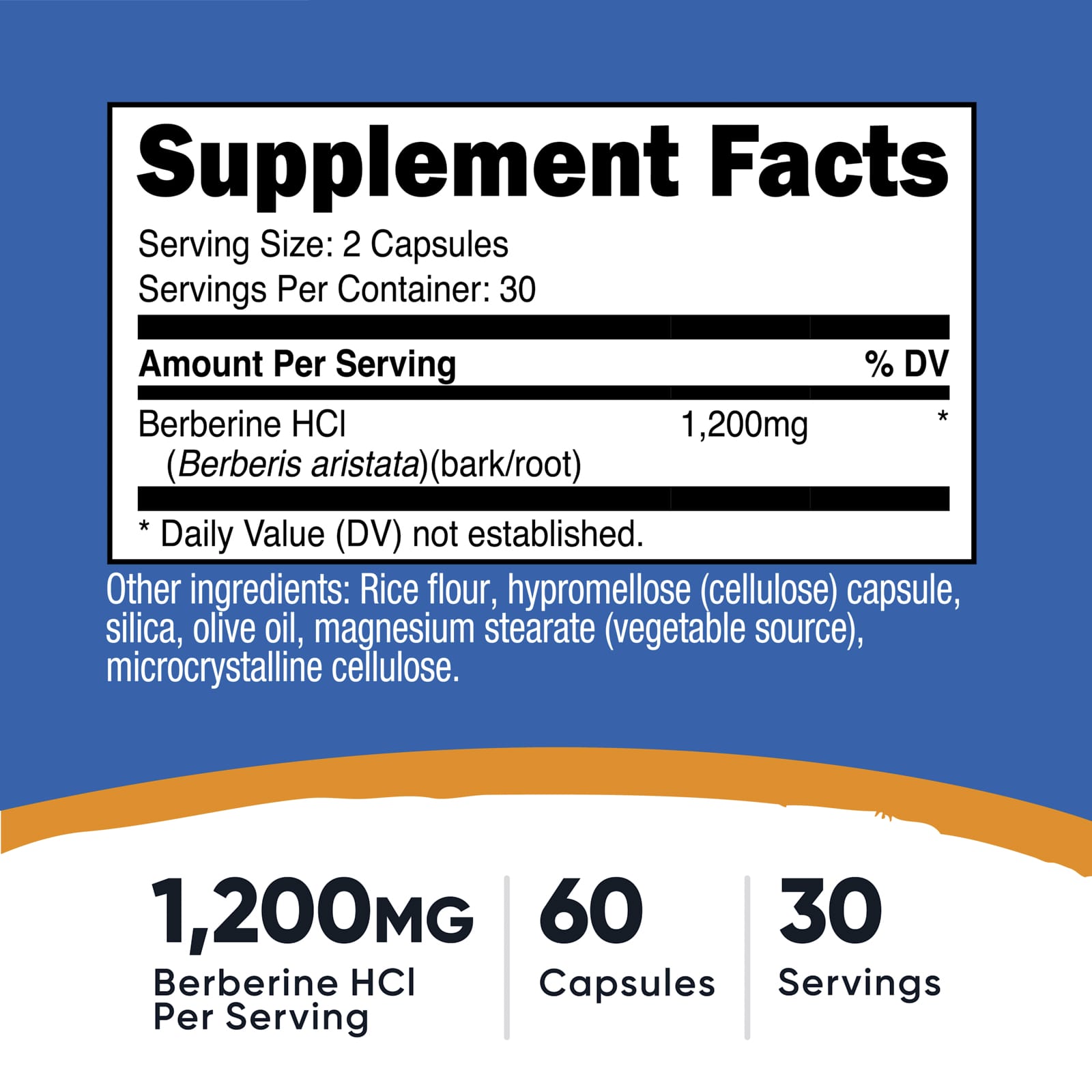 Nutricost, 小檗鹼，1200 毫克，60 粒膠囊（每粒膠囊 600 毫克）