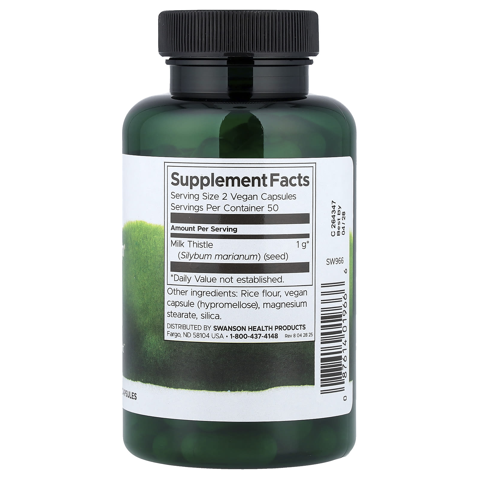 Swanson Vitamins, Full Spectrum® 多面水飛薊全素膠囊，500 毫克，100 粒