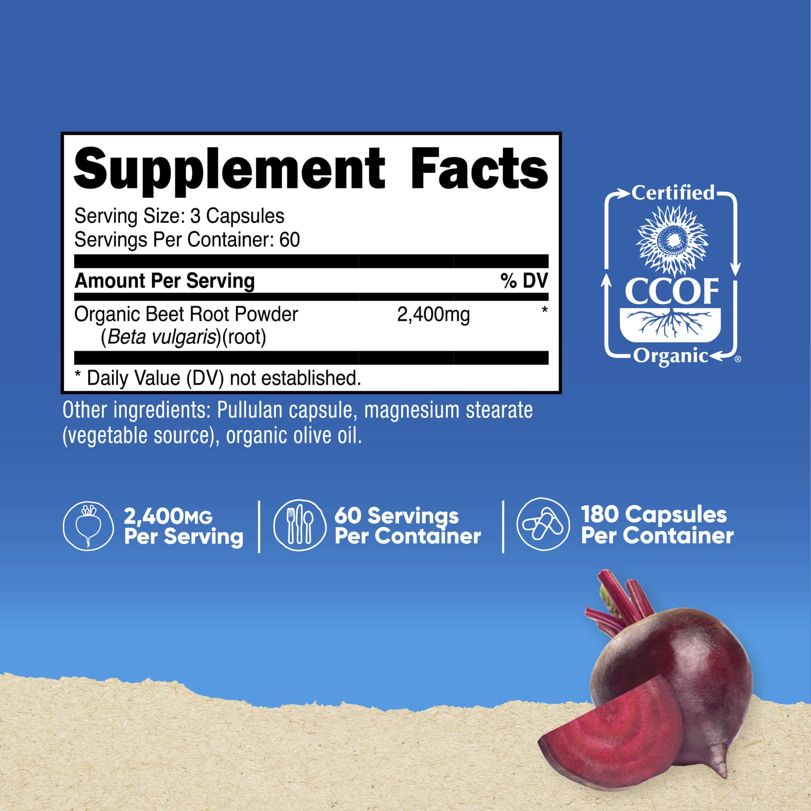 Nutricost, 甜菜根，2400 毫克，180 粒膠囊（每粒膠囊 800 毫克）