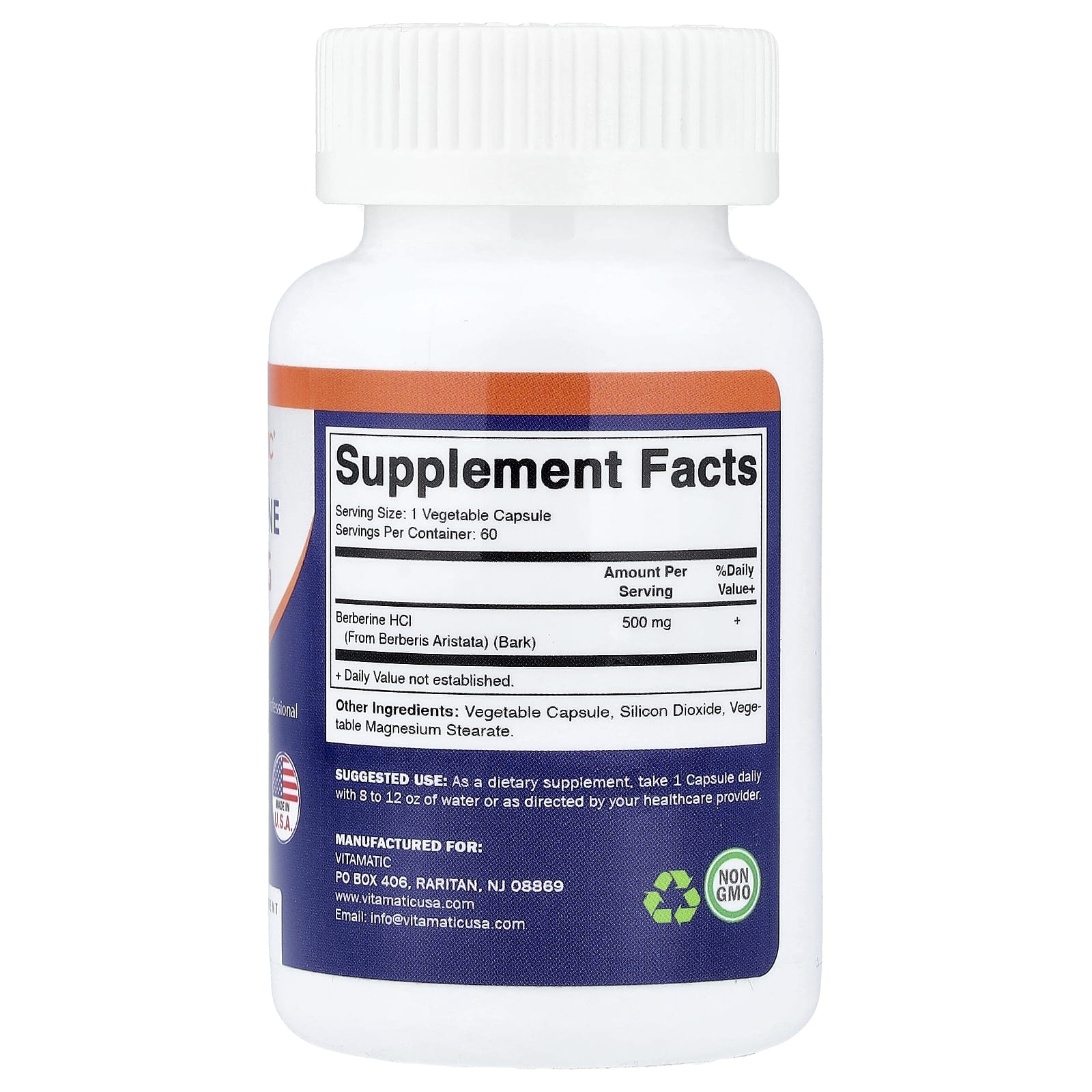 Vitamatic, 小檗鹼，500 毫克，60 粒素食膠囊