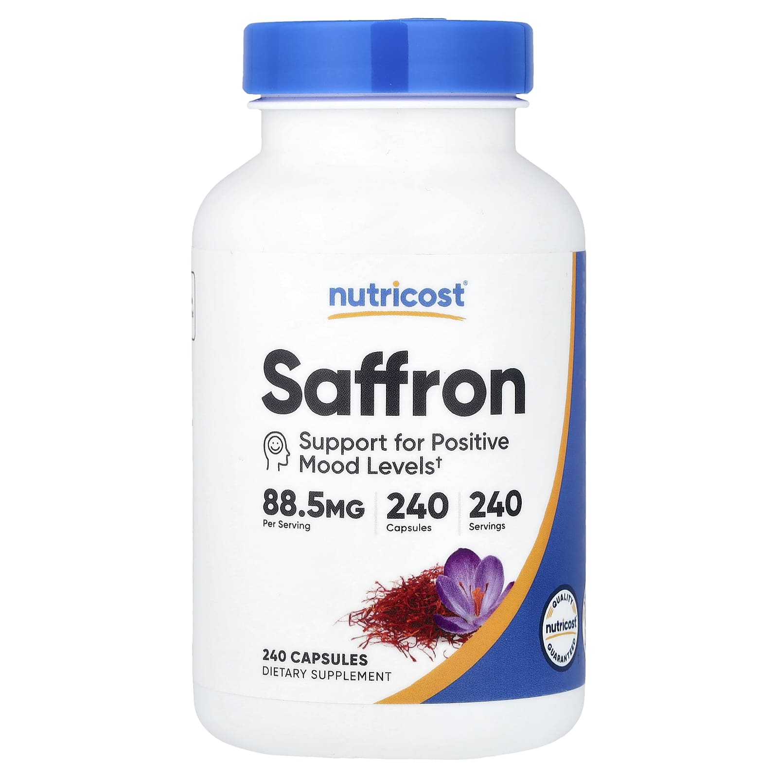 Nutricost, 番紅花，88.5 毫克，240 粒膠囊