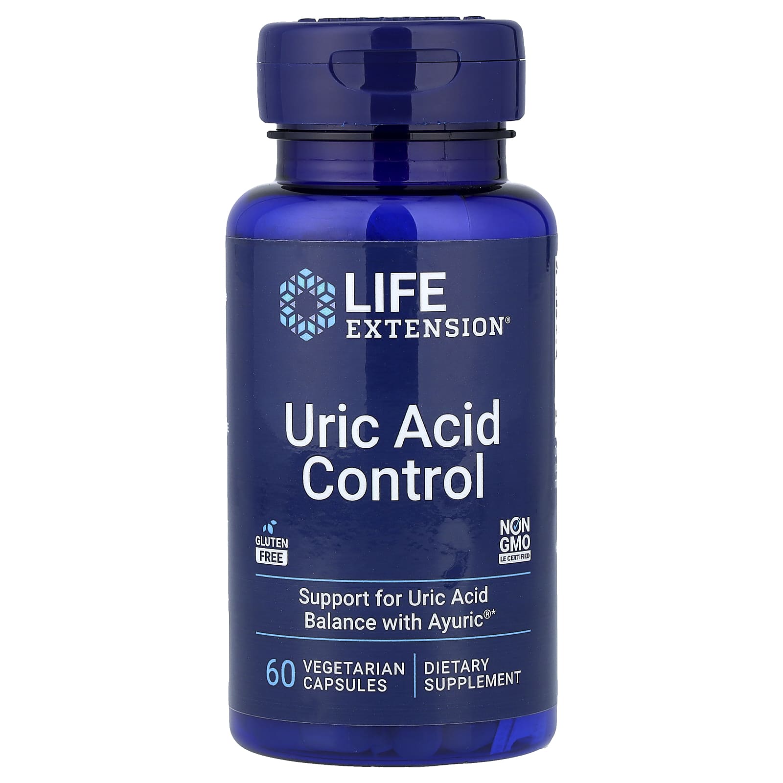 Life Extension, 尿酸調節素食膠囊，60 粒裝