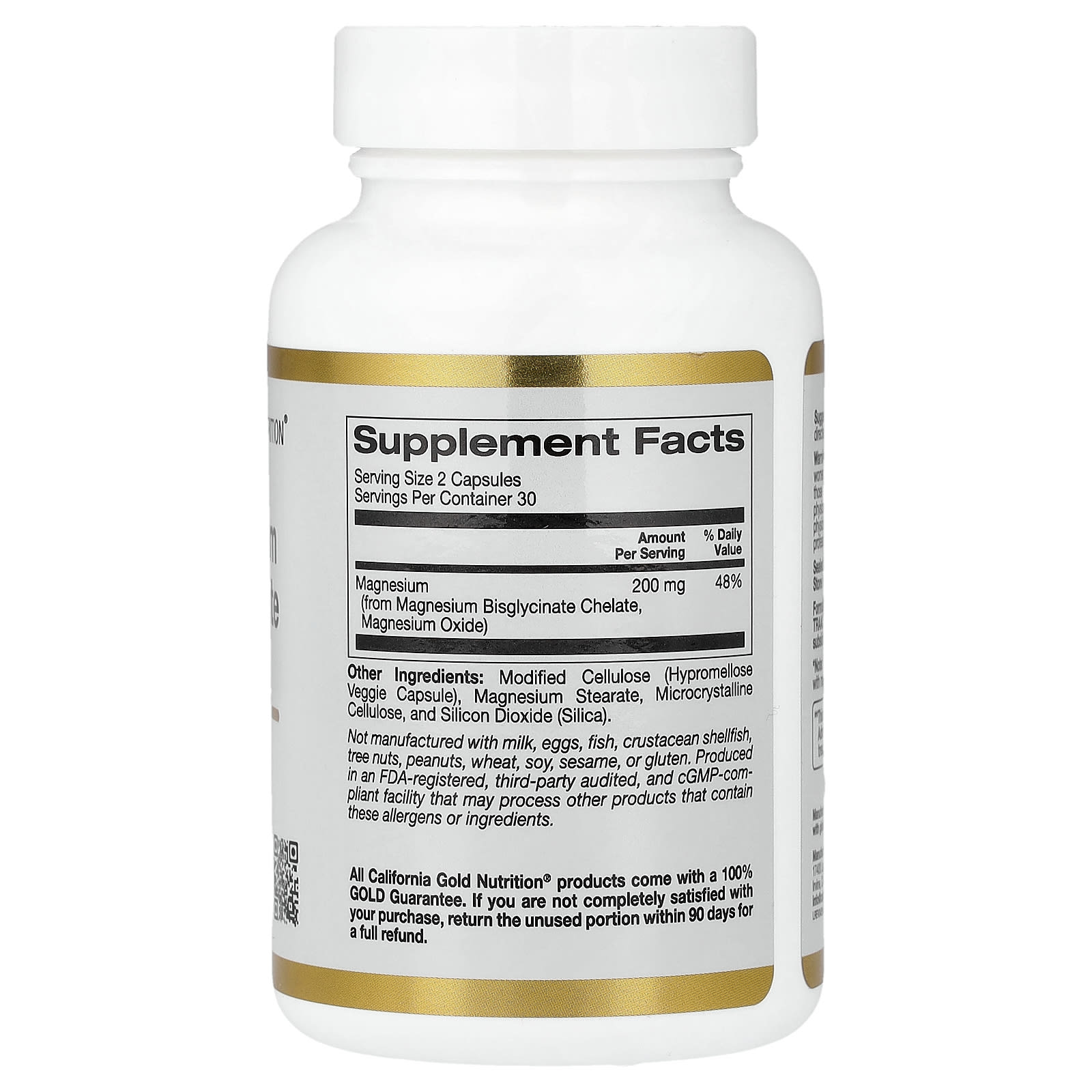 California Gold Nutrition, 雙甘氨酸鎂螯合物，Albion TRAACS®，60 粒素食膠囊（每粒 100 毫克）