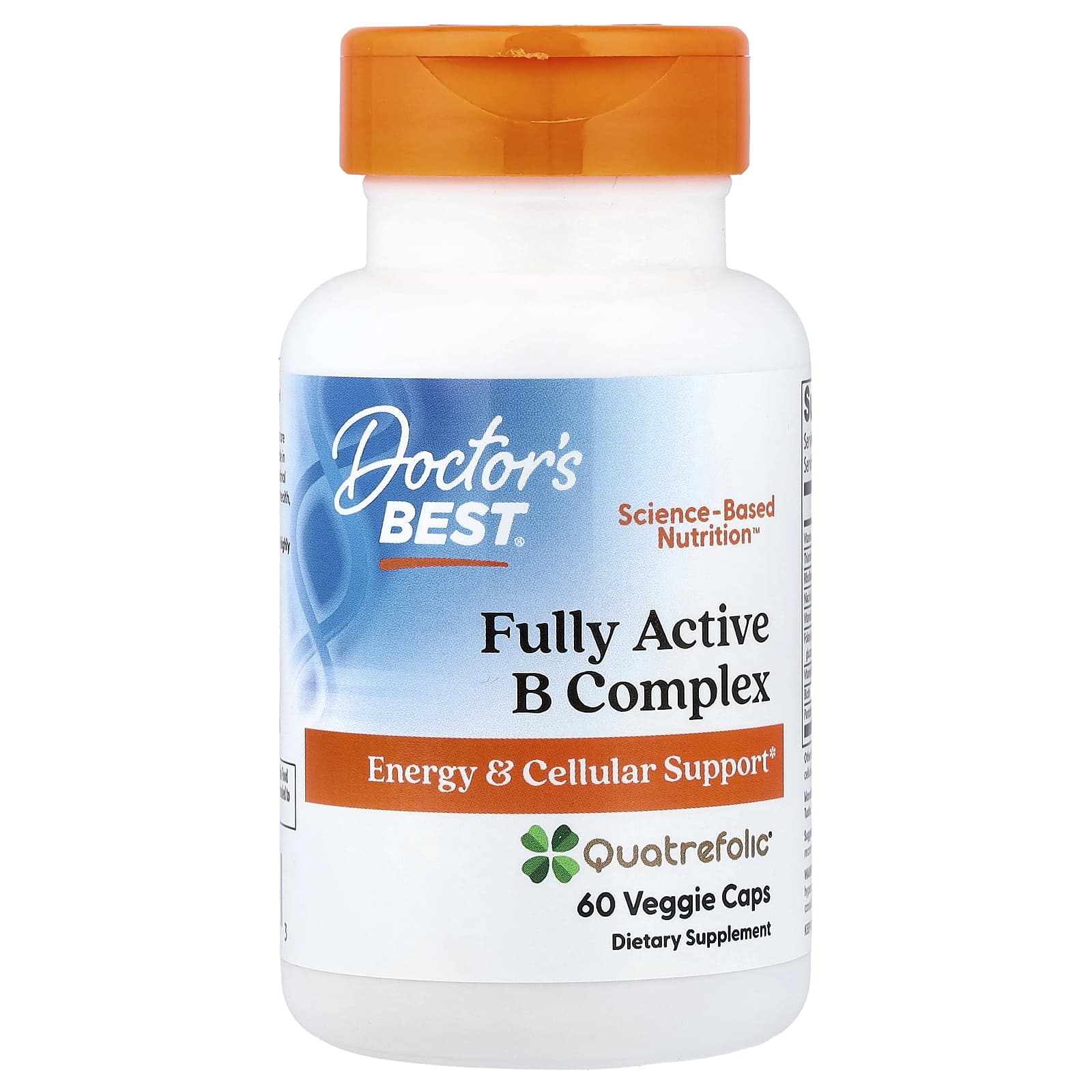 Doctor's Best, 全活性 B 復合物，60 粒素食膠囊