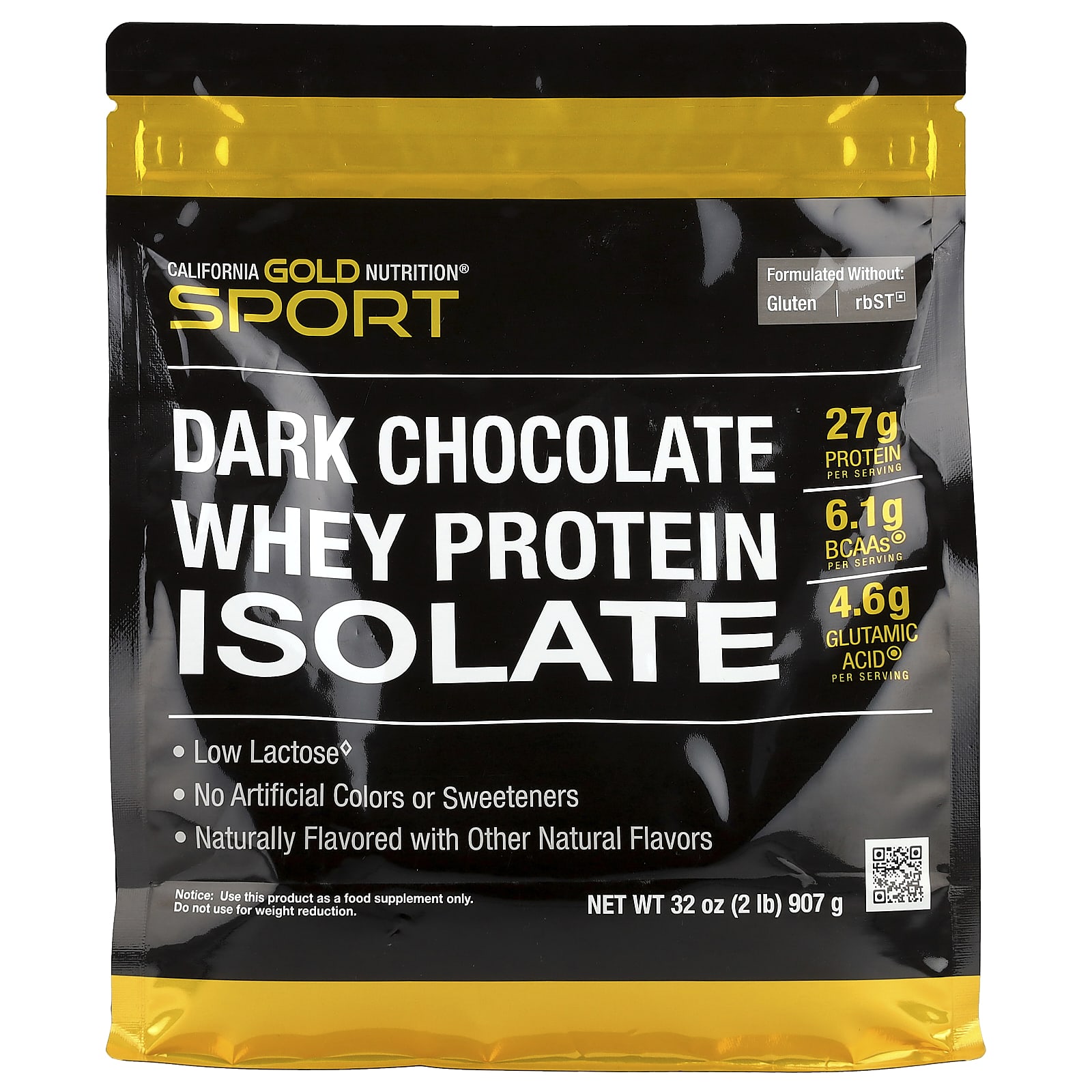 California Gold Nutrition, 運動，分離乳清蛋白，黑巧克力，2 磅（907 克）