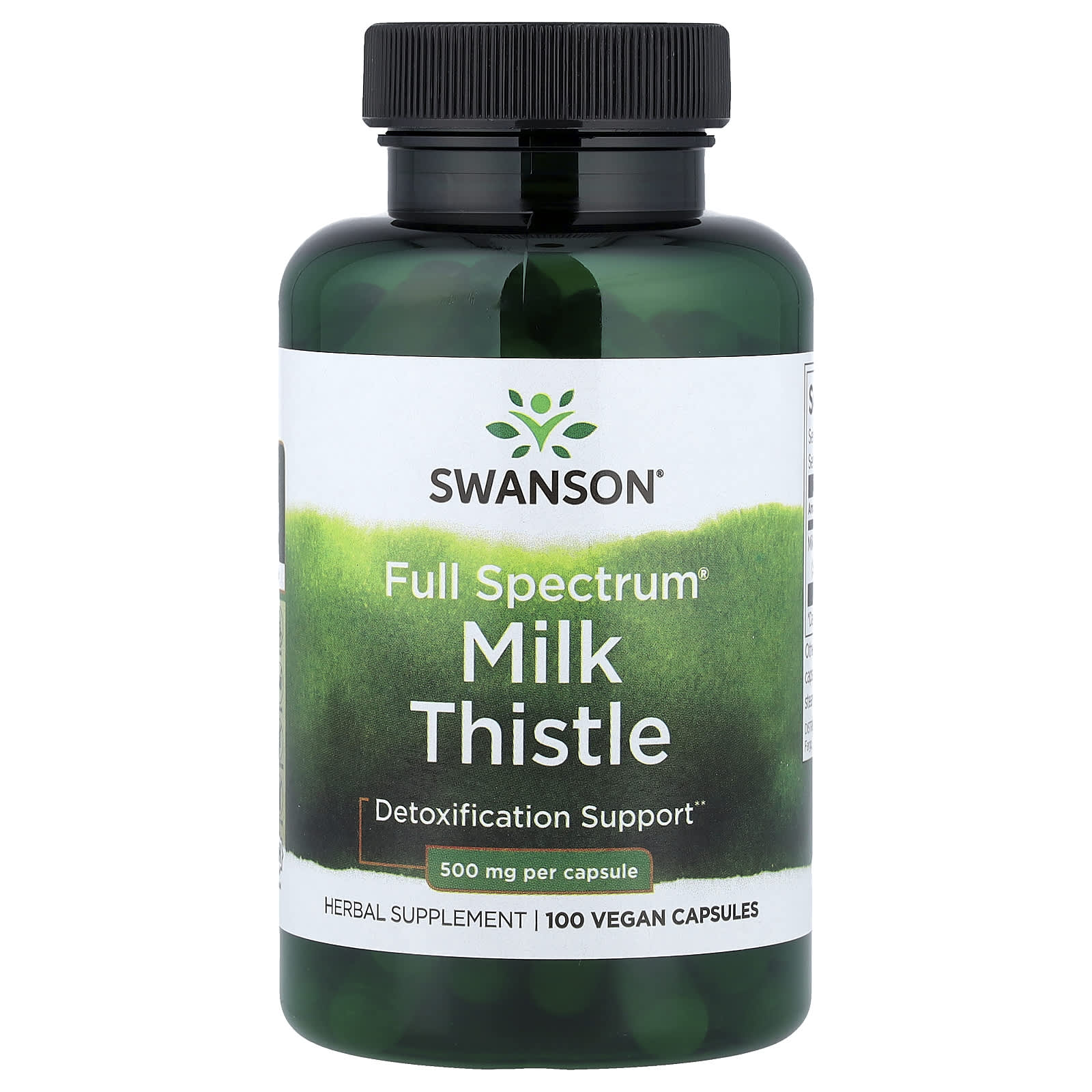 Swanson Vitamins, Full Spectrum® 多面水飛薊全素膠囊，500 毫克，100 粒