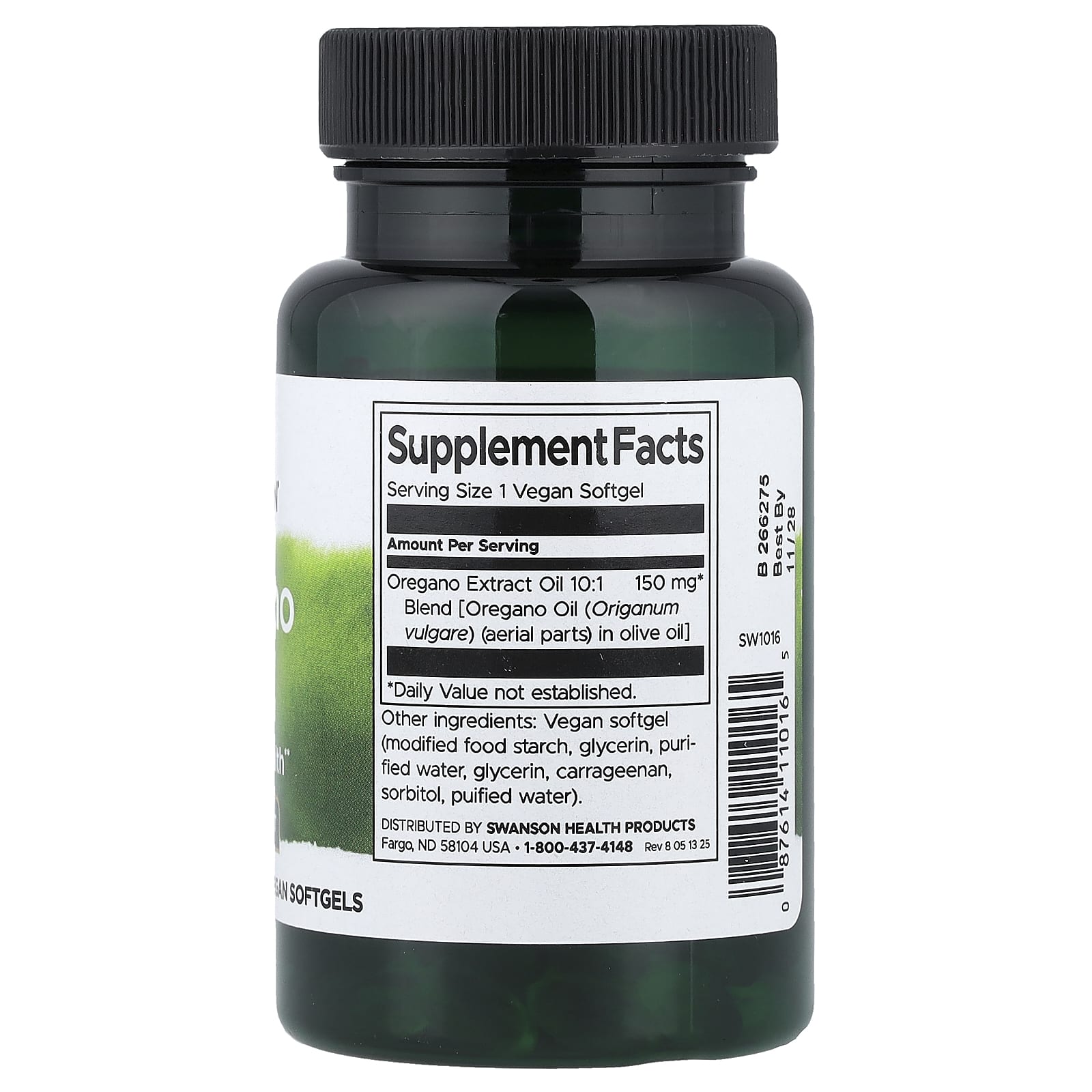 Swanson Vitamins, 牛至油，120 粒軟膠囊（每粒軟膠囊 150 毫克）