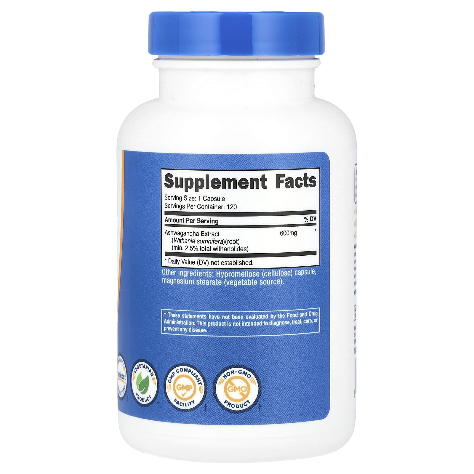 Nutricost, 南非醉茄根提取物，600 毫克，120 粒膠囊