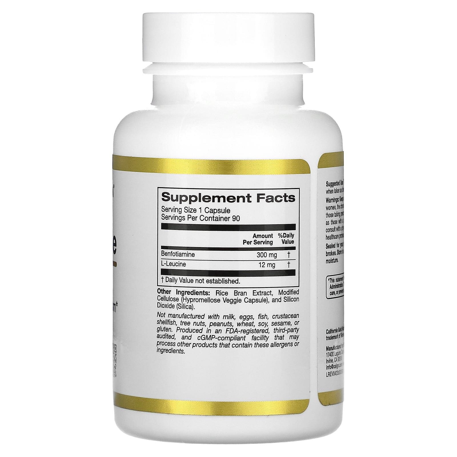 California Gold Nutrition, 苯磷硫胺，300 毫克，90 粒素食膠囊