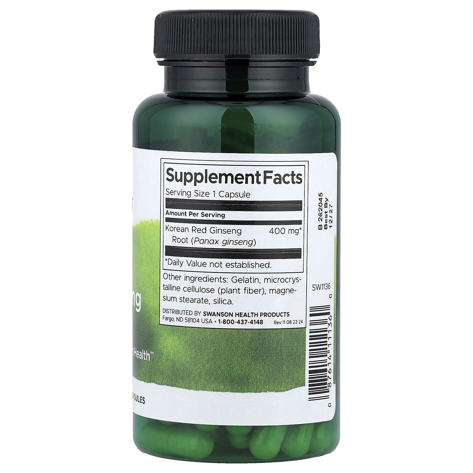Swanson Vitamins, 多面®高麗紅參根，400 毫克，90 粒膠囊