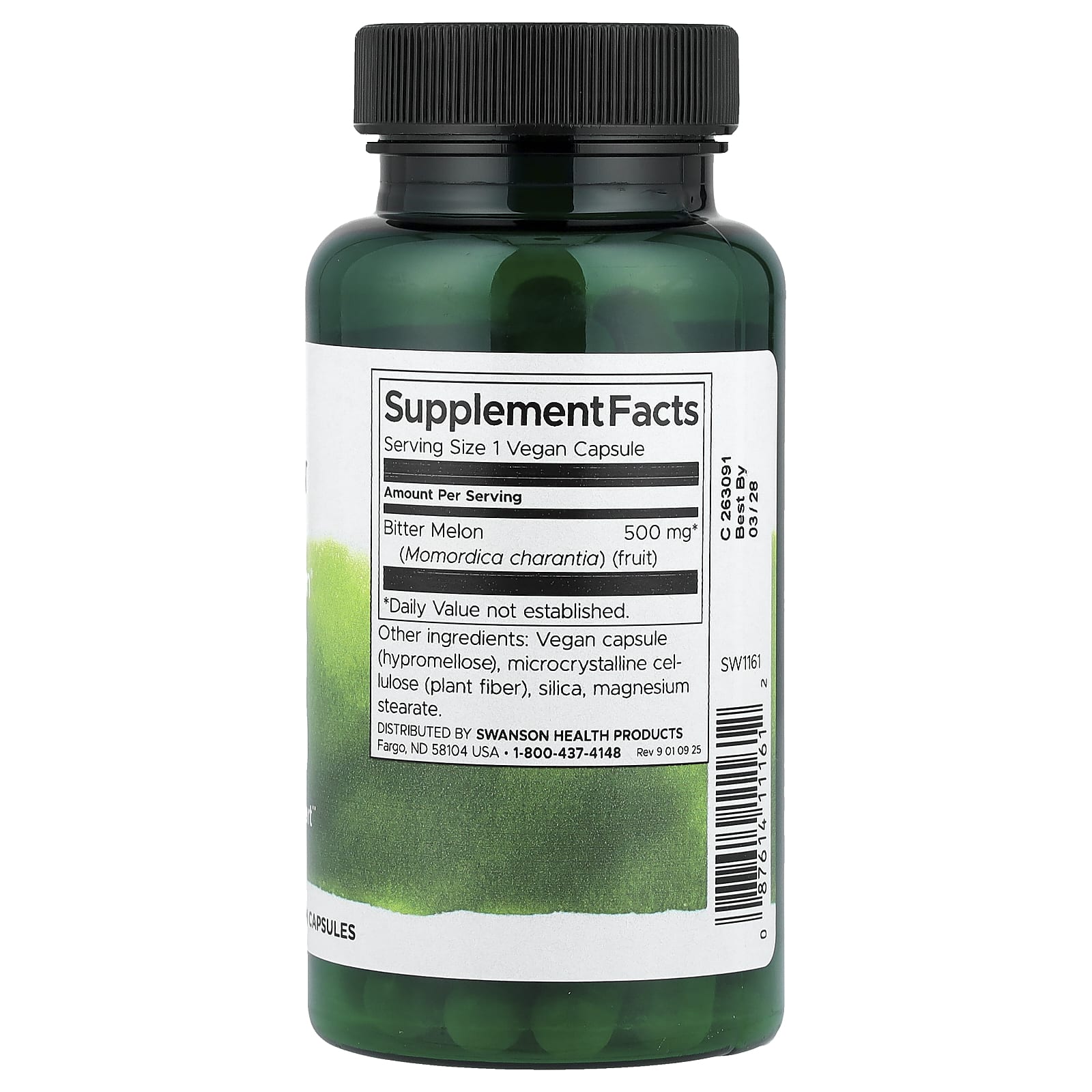 Swanson Vitamins, 多面®苦瓜，500 毫克，60 粒全素膠囊