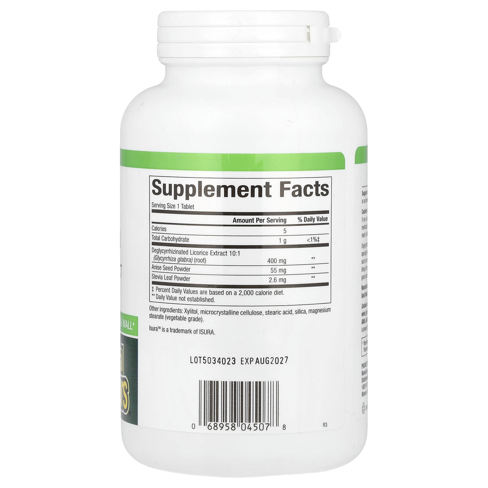 Natural Factors, DGL，解甘草提取物，180 片咀嚼片