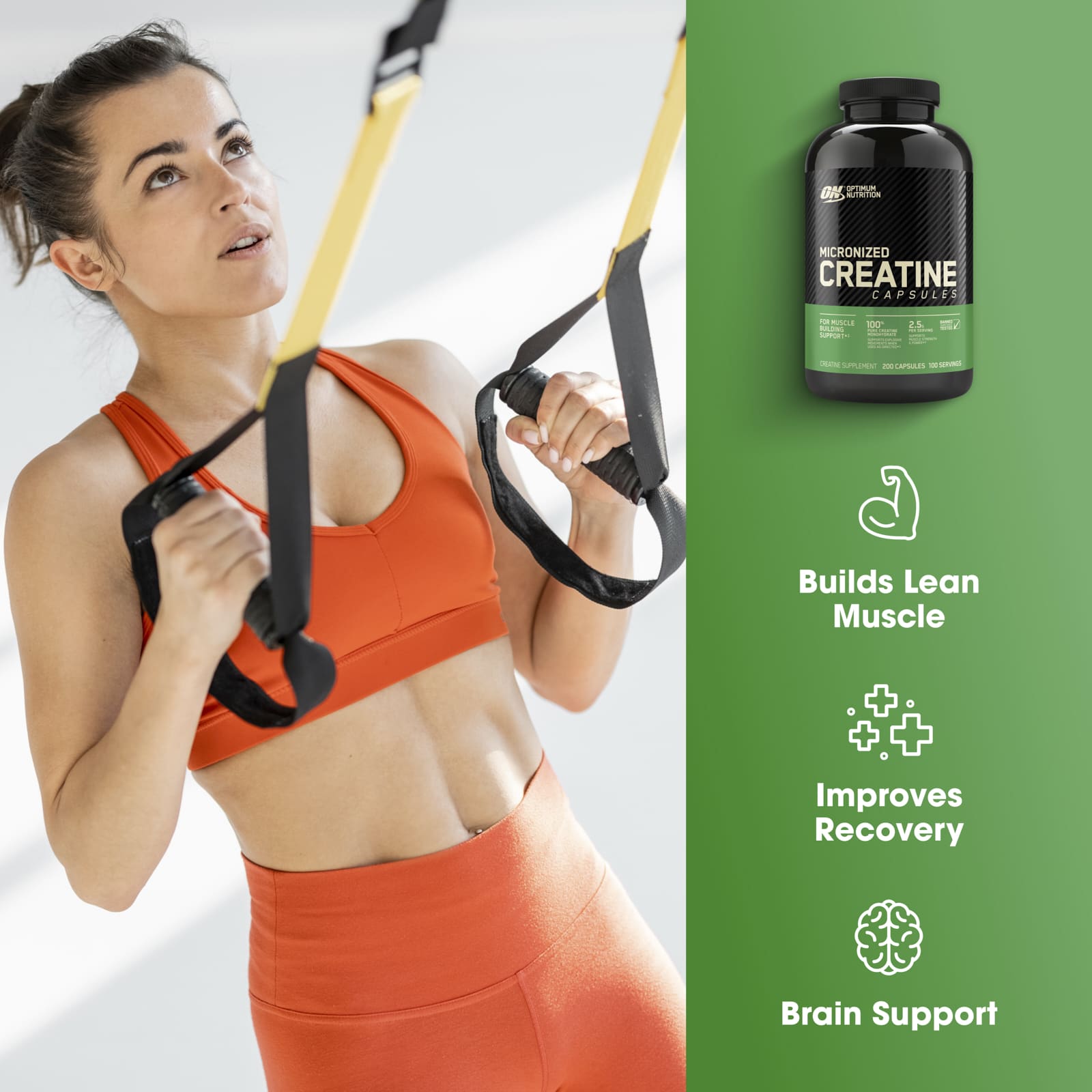 Optimum Nutrition, 微粒化肌酸膠囊，200 粒（每粒 1.25 克）