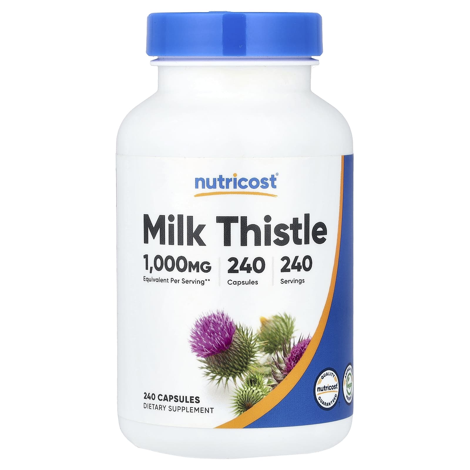 Nutricost, 水飛薊，250 毫克，240 粒膠囊