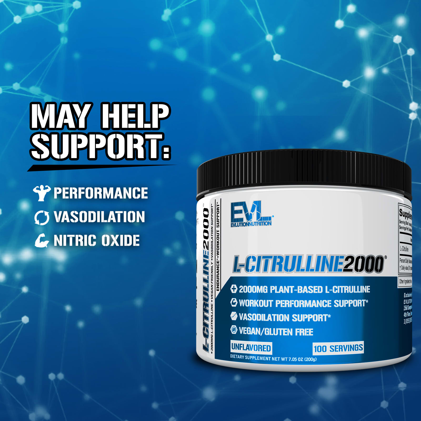 EVLution Nutrition, L-瓜氨酸 2000，原味，7.5 盎司（200 克）