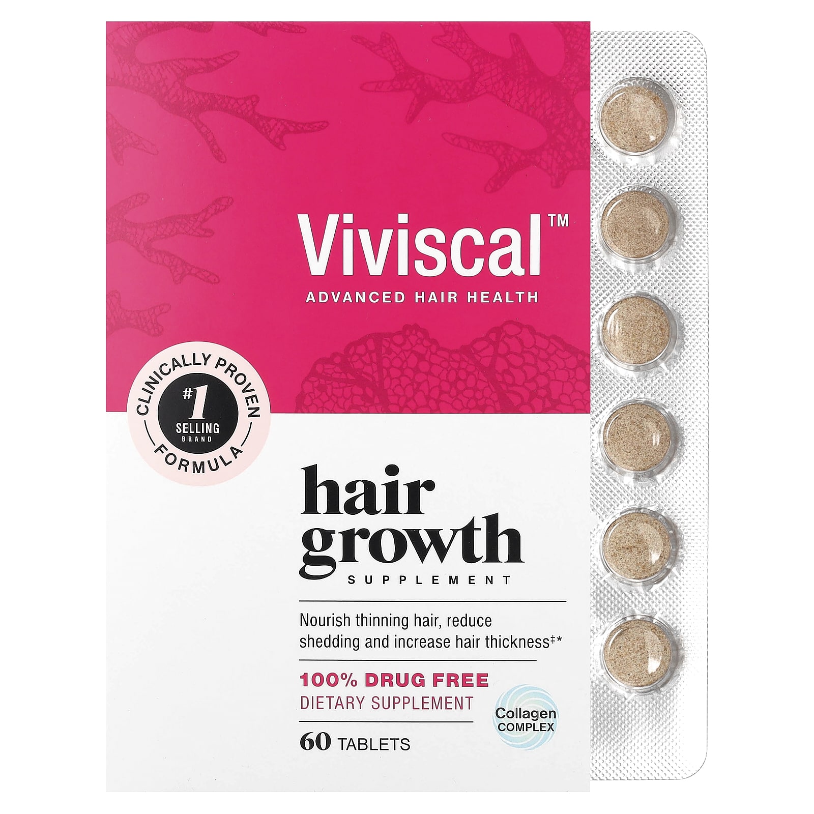 Viviscal, 頭髮生長補劑，60 片