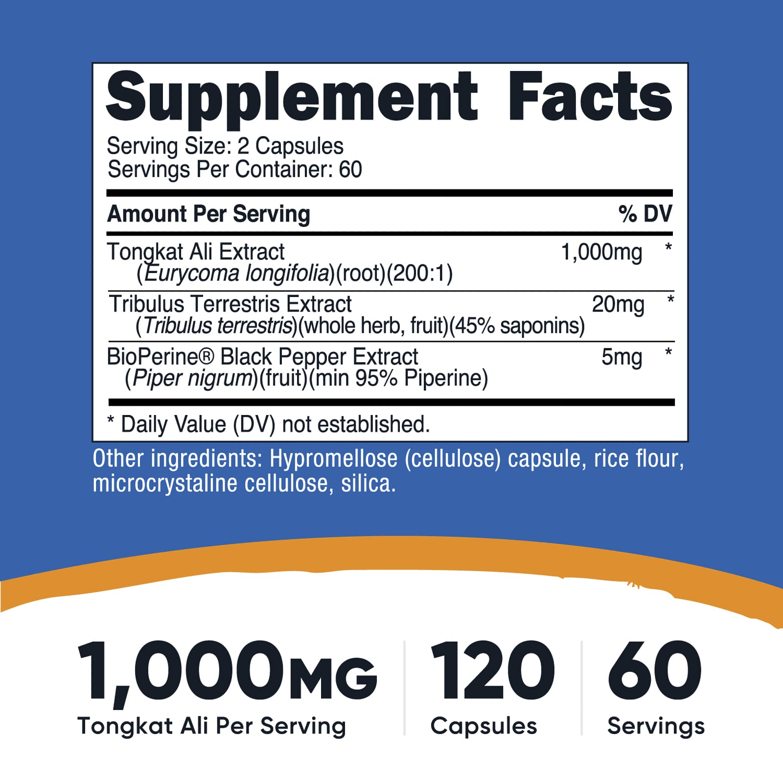 Nutricost, 東革阿里，1000 毫克，120 粒膠囊（每粒膠囊 500 毫克）
