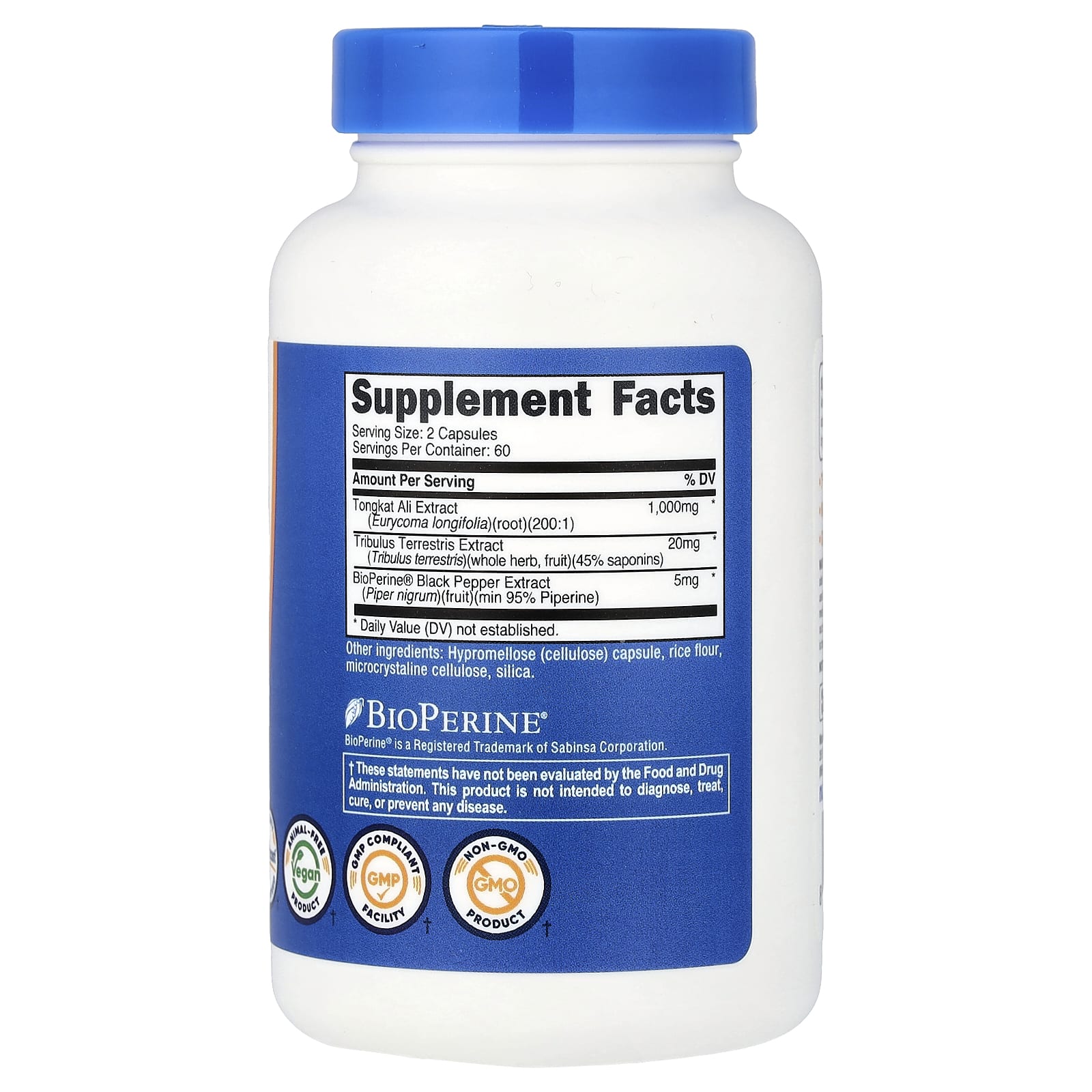 Nutricost, 東革阿里，1000 毫克，120 粒膠囊（每粒膠囊 500 毫克）